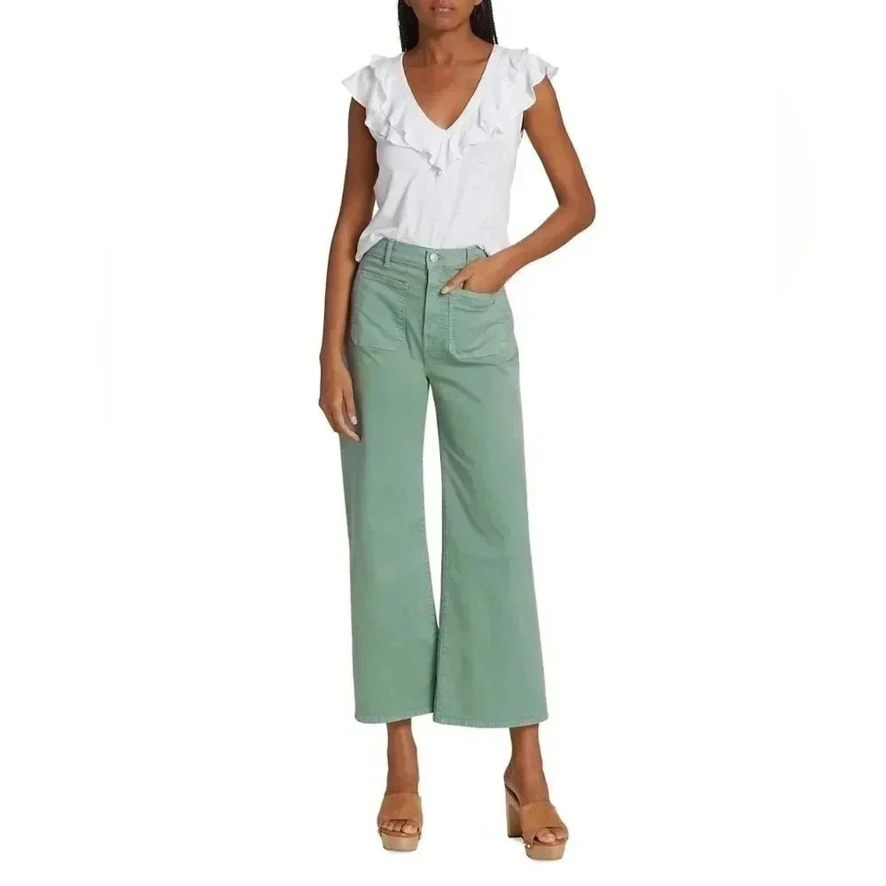 Veronica BeardGrant Wide-Leg Raw Hem Pants